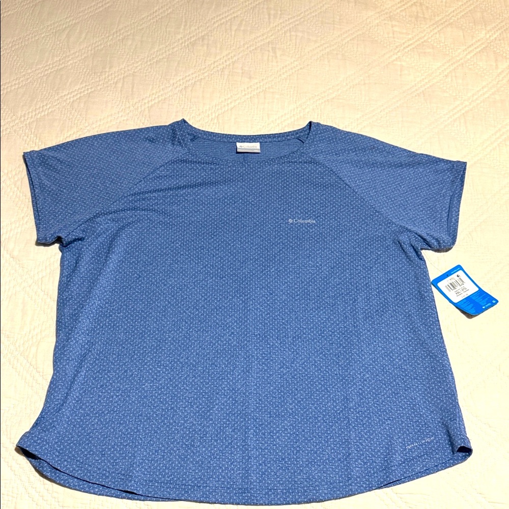 Columbia Women’s Omni-Wick Short Sleeve Blue Tee